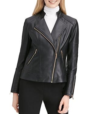 calvin klein faux leather jacket womens