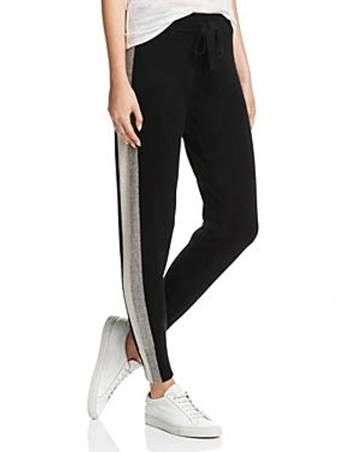 Shop Minnie Rose Track Stripe Jogger Pants In Black Combo