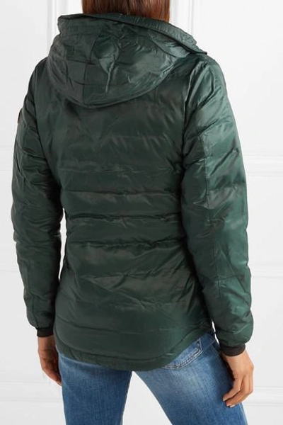 Shop Canada Goose Camp Hooded Quilted Shell Down Jacket In Dark Green