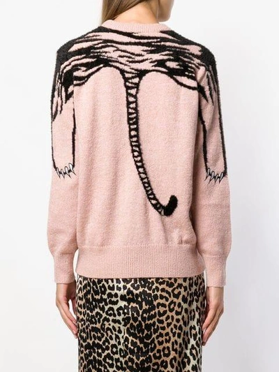 Shop Kenzo Tiger Intarsia Sweater In Pink