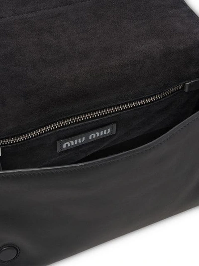 Shop Miu Miu Grace Lux Shoulder Bag In Black