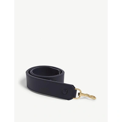 Shop Anya Hindmarch Happy Leather Bag Strap In Marine