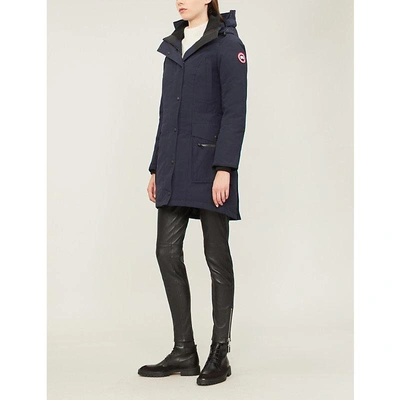 Shop Canada Goose Kinley Hooded Woven Jacket In Admiral Blue