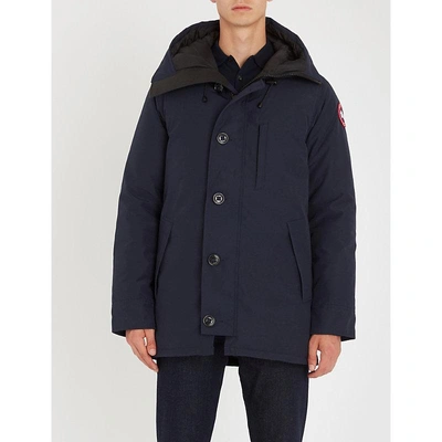 Shop Canada Goose Chateau Shell-down Hooded Parka In Navy