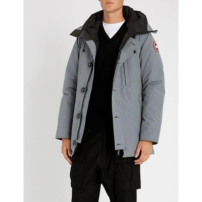 Shop Canada Goose Chateau Shell-down Hooded Parka In Mid Grey
