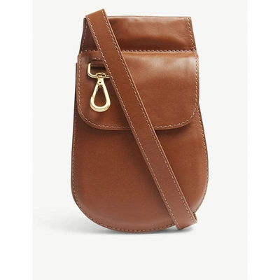 Shop Zimmermann Saddle Calf Leather Belt Bag In Cognac