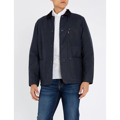 Levi's Button-up Waxed-cotton Jacket In Sky Captain | ModeSens