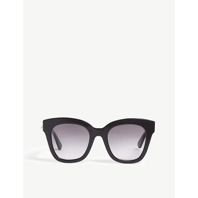 Shop Gucci Gg0029s Cat Eye Sunglasses In Black