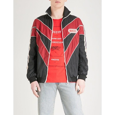 Shop Gucci Spiritismo Sports Shell Jacket In Black