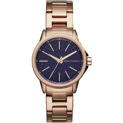 Shop Armani Exchange Ax4352 Lady Banks Rose Gold-tone Watch