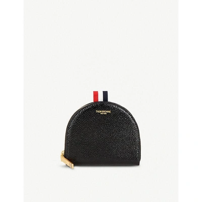 Shop Thom Browne Pebbled Leather Coin Purse In Black