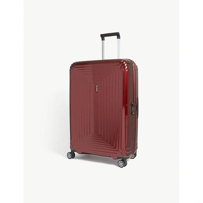 Shop Samsonite Neopulse Four-wheel Suitcase 75cm In Metallic Red