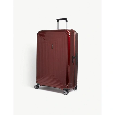 Shop Samsonite Neopulse Four-wheel Suitcase 81cm In Metallic Red