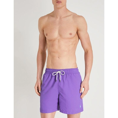Shop Polo Ralph Lauren 旅客 中-上升 游泳 短裤 In Purple