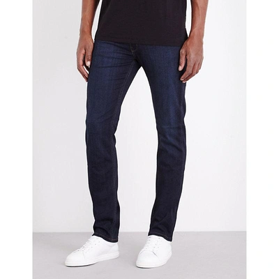Shop Paige Men's Cellar Federal Slim-fit Straight-leg Stretch-denim Jeans