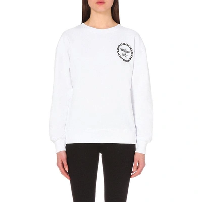 Shop Boy London Eagle-print Cotton-jersey Sweatshirt In Nero