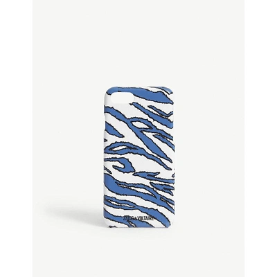 Shop Zadig & Voltaire Tiger Print Iphone Case In Petrole
