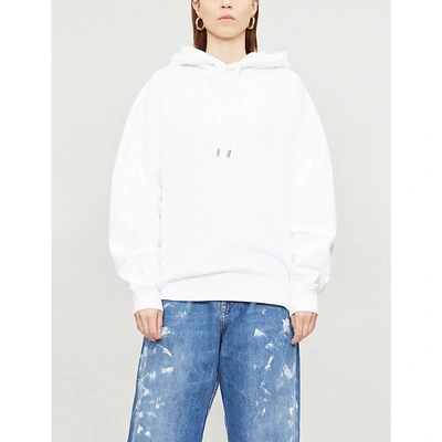 Shop Acne Studios Oversized Cotton-jersey Hoody In White