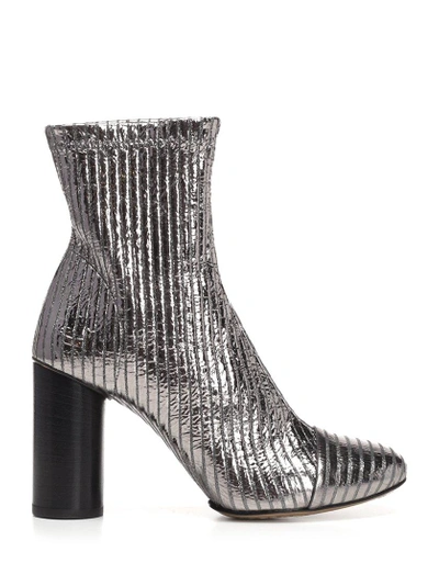 Shop Isabel Marant Stretch Metallic Boots In Silver