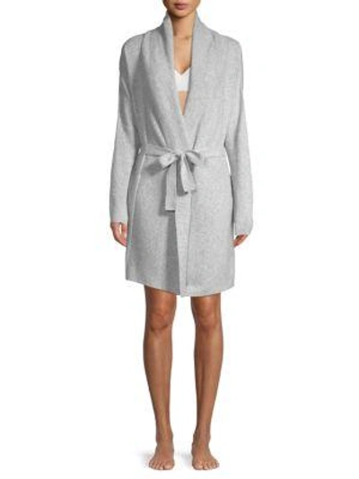 Shop Ugg Cashmere Tie Robe In Grey