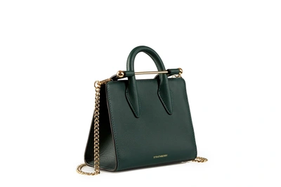 Shop Strathberry The  Nano Tote In Bottle Green