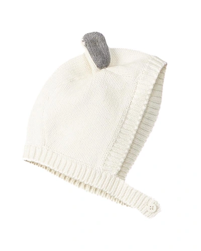 Shop Stella Mccartney Chips Knit Baby Hat In White