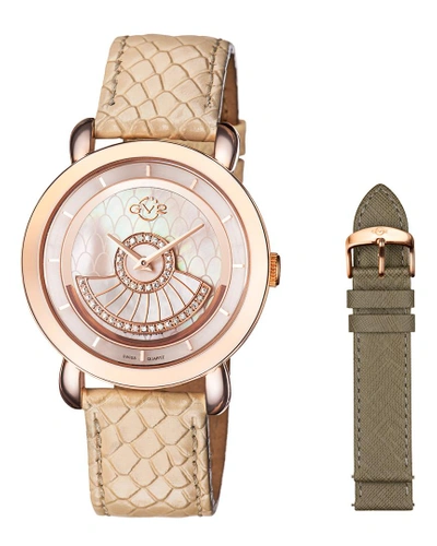 Shop Gv2 Catania Diamond Watch With Interchangeable Strap In Nocolor
