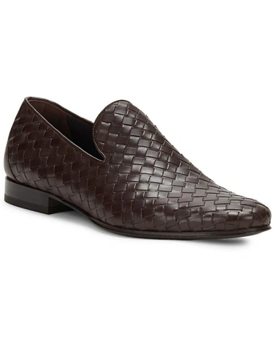 Shop Roberto Cavalli Woven Leather Loafers In Nocolor