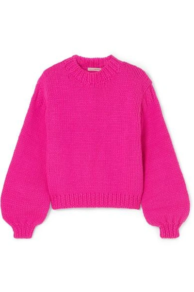 Shop Ulla Johnson Merino Wool Sweater In Fuchsia