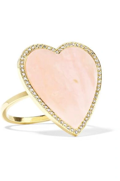 Shop Jennifer Meyer Heart 18-karat Gold, Opal And Diamond Ring