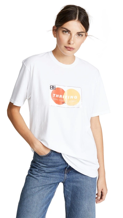 Shop Baja East Thriving Charge It Tee In Pearl