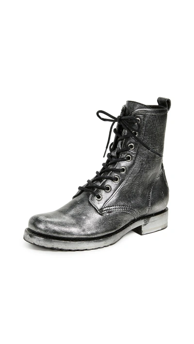 Shop Frye Veronica Combat Boots In Black Multi