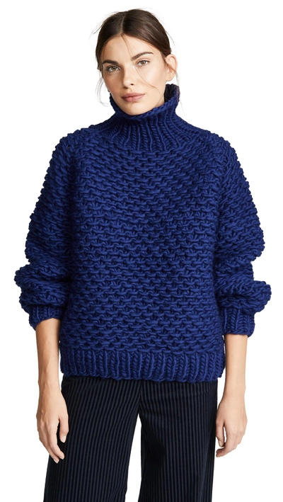 Shop I Love Mr Mittens Pearl Sweater In Navy