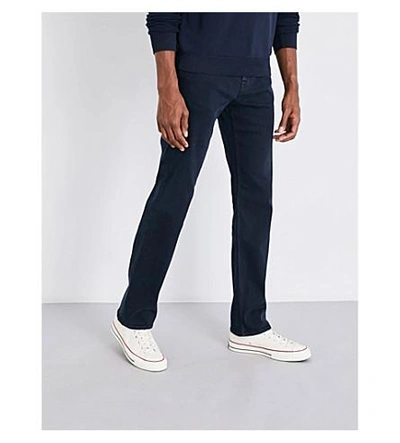 Shop 7 For All Mankind Mens Blue Leather Soho Standard Luxe Standard-fit Straight Jeans, Size: 28 In Soho Deep Blue