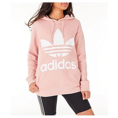 Shop Adidas Originals Adidas Women's Originals Trefoil Hoodie In Pink Size X-small Cotton