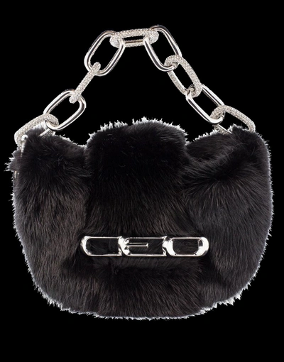 Shop Alexander Wang Micro Mini Ceo Fur Bag In Black