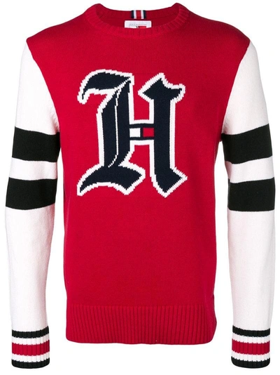 Tommy Hilfiger X Lewis Hamilton Varsity Sweater In Red | ModeSens