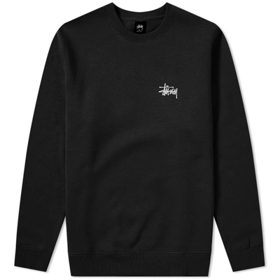 Shop Stussy Basic Crew Sweat In Black