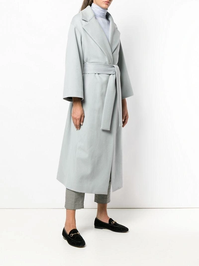 Shop Alberto Biani Robe-like Overcoat - Grey
