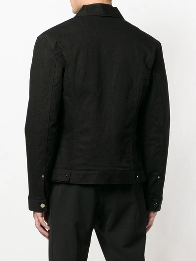 Shop Christian Pellizzari Embellished Denim Jacket - Black