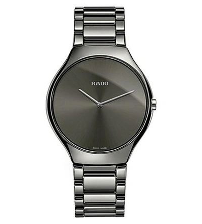 Shop Rado R27955122 True Thinline Ceramic Watch