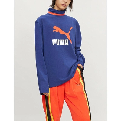 Shop Ader Error Puma X  Stretch-cotton Turtleneck Top In Blue