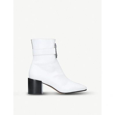 Shop Givenchy 4g Leather Ankle Boots In Blk/white