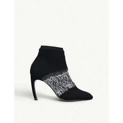 Shop Nicholas Kirkwood Kim Stretch-wool Ankle Boots In Black