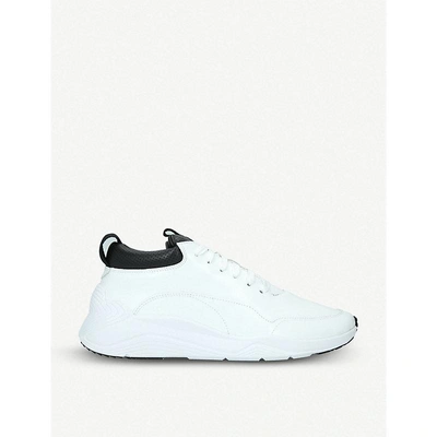 Shop Mcq By Alexander Mcqueen Gishiki Leather Trainers In White