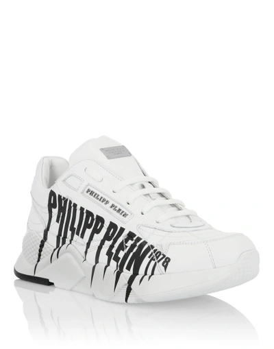 Shop Philipp Plein Runner Rock Pp In White / Black