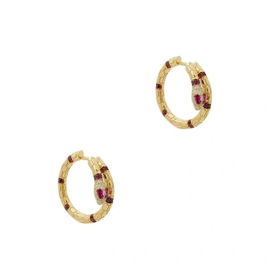 Shop Apm Monaco Gold-tone Snake Earrings
