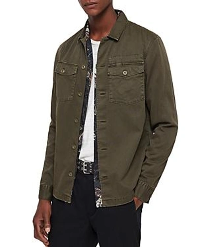 Shop Allsaints Spotter Military Shirt Jacket In Cargo Green