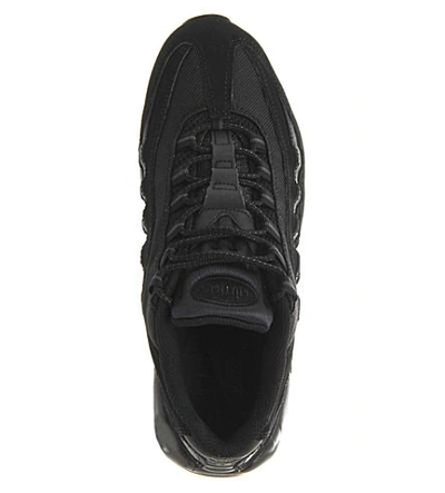 Shop Nike Mens Black Anthra Air Max 95 Suede And Mesh Trainers, Size: 7 In Black Black Anthra