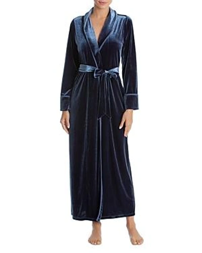 Shop Jonquil Velvet Long Robe In Blue